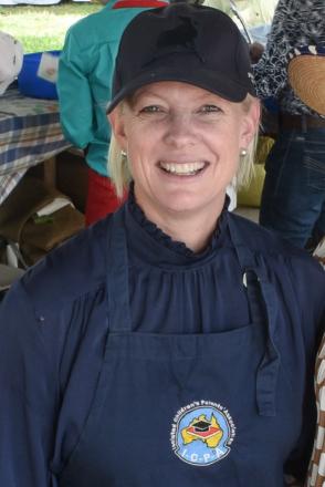 picture of Sarah Cox wearing an ICPA navy apron and black cap