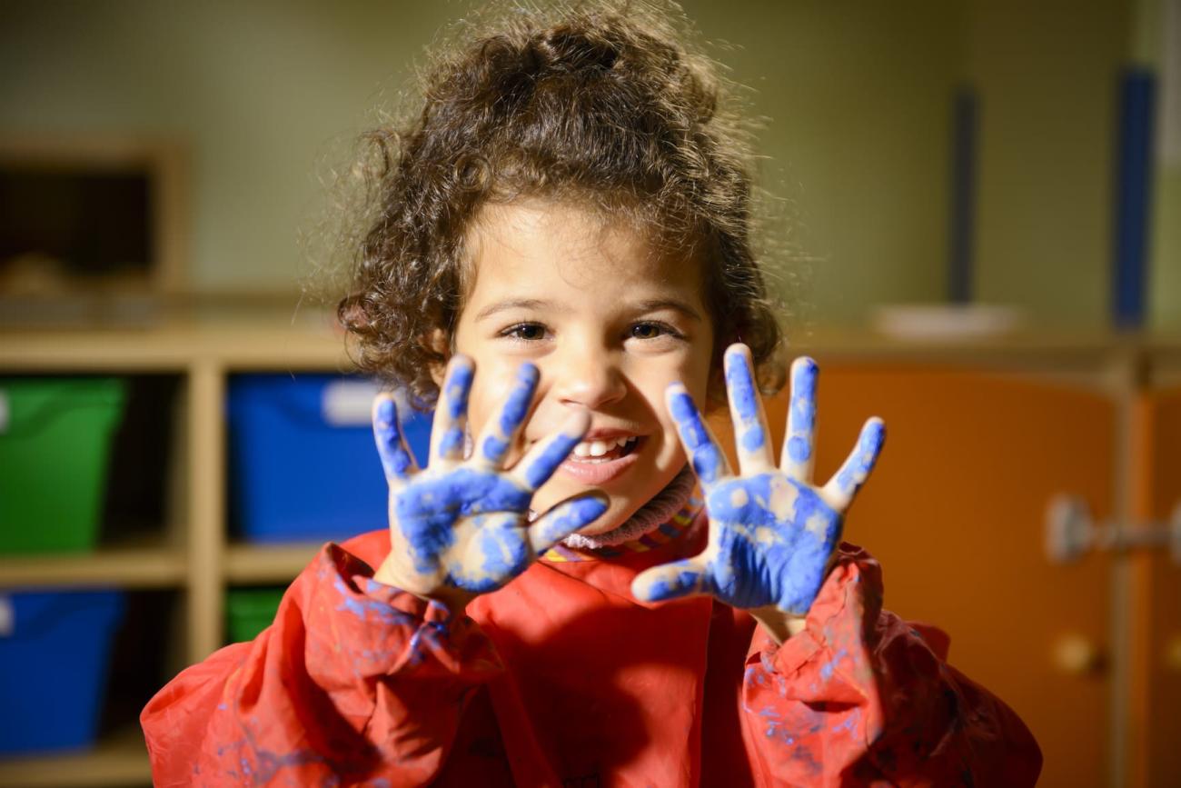 Child painting