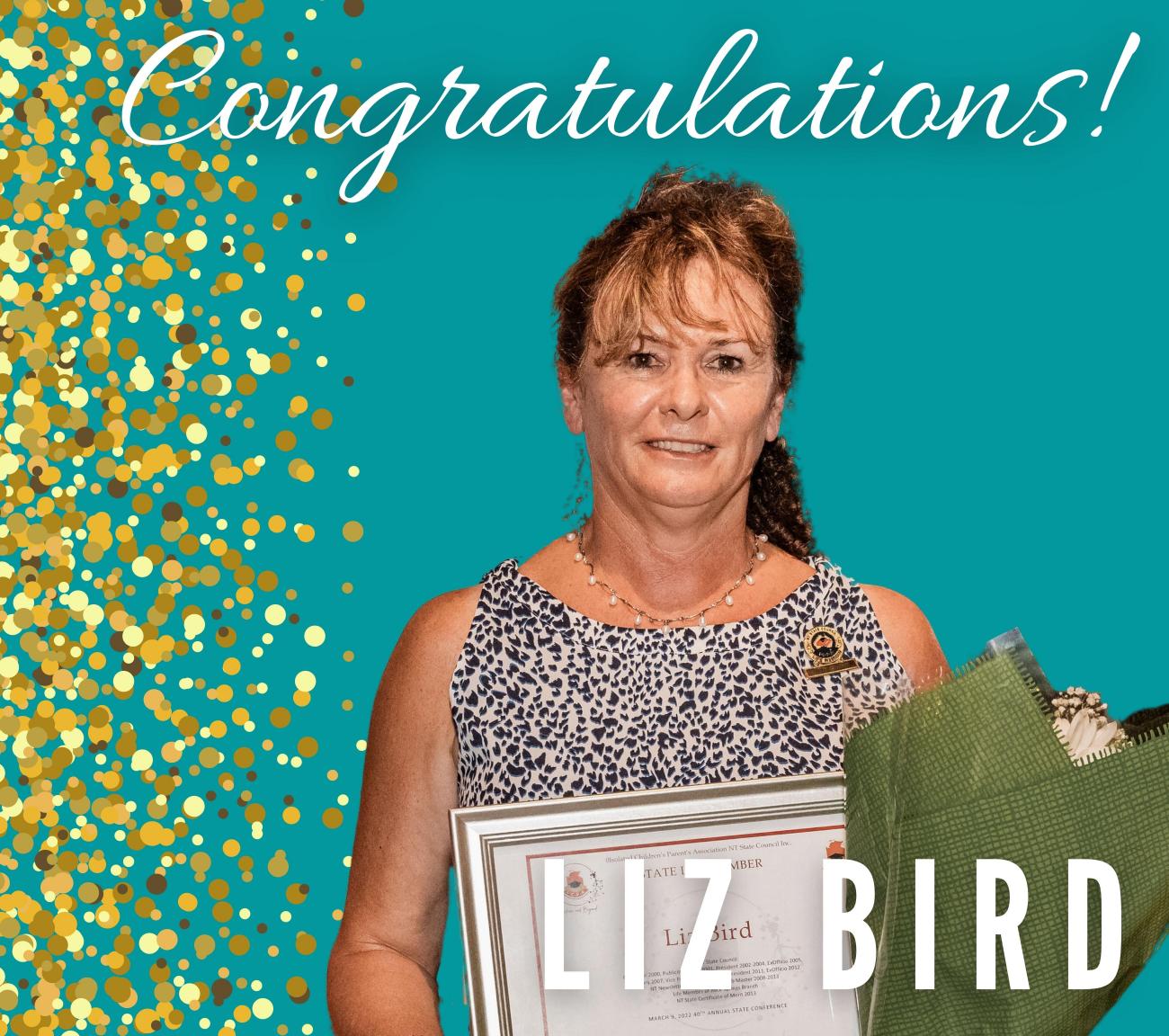 ICPA NT State Life Member Liz Bird