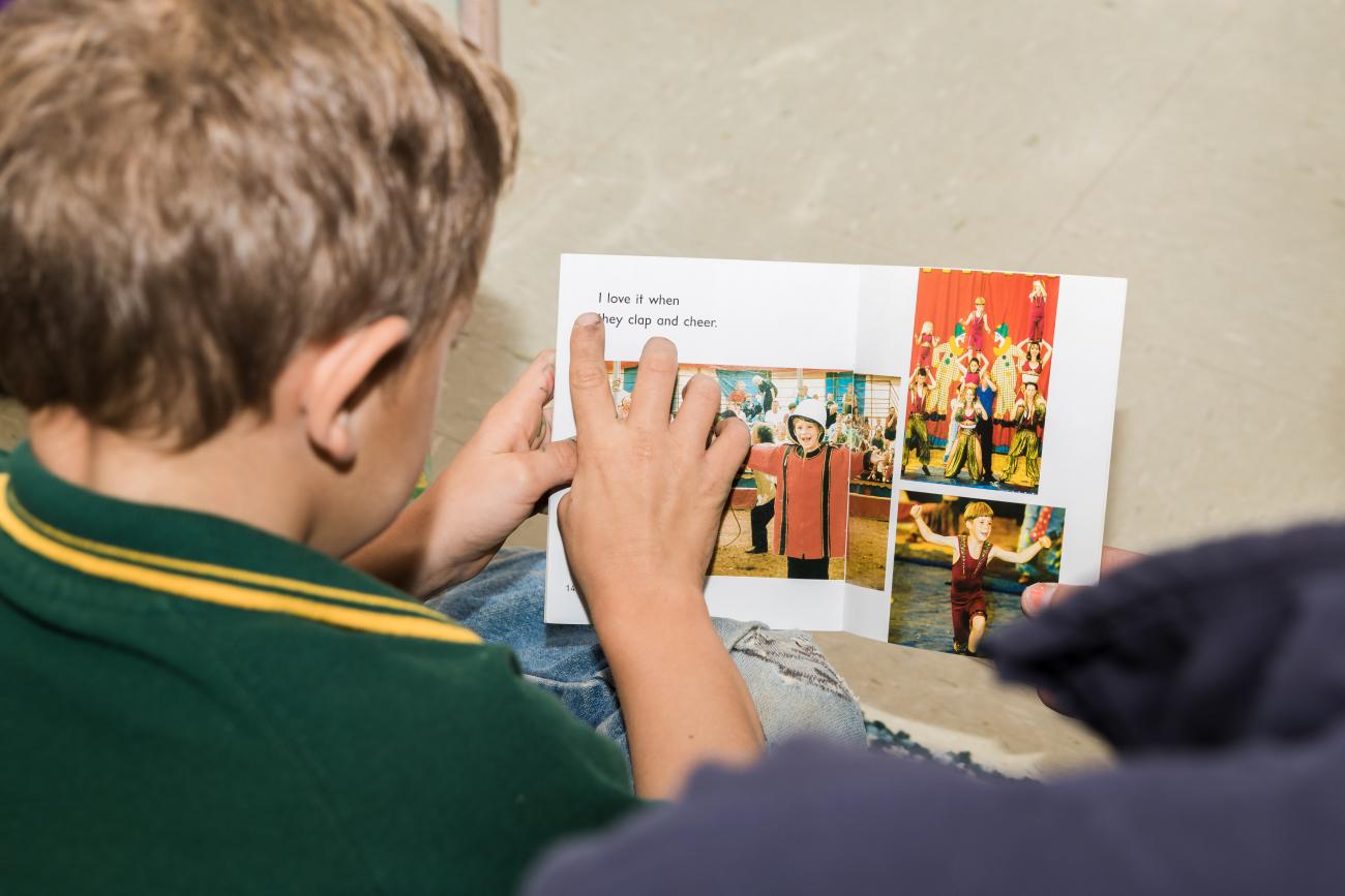 Student reading