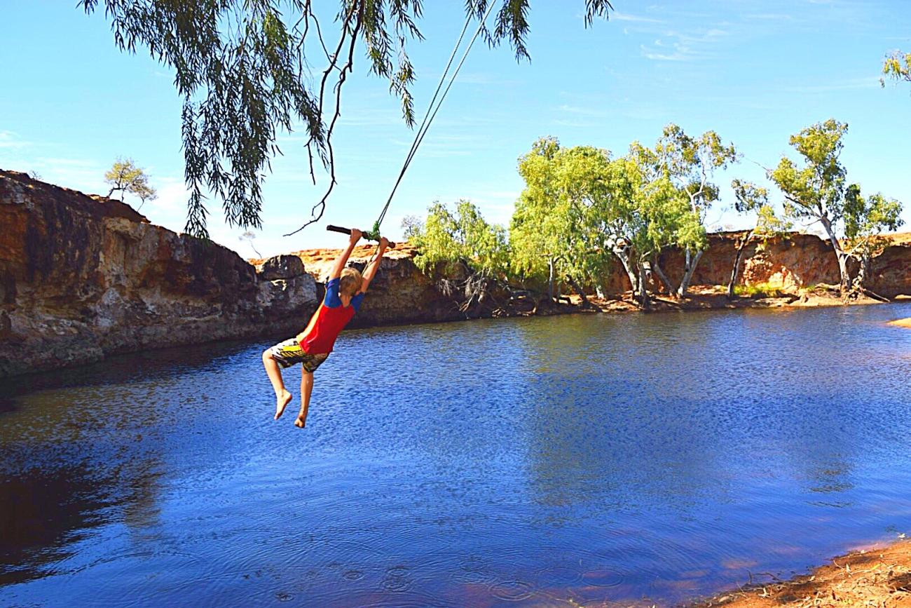 swing over water