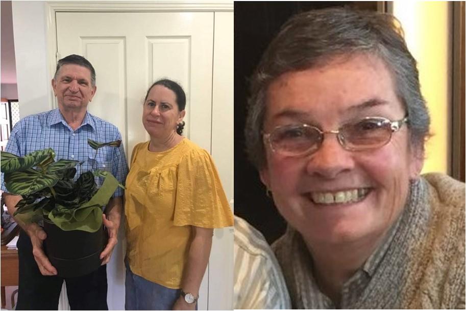 pictures of jeff and joce with plant and noela