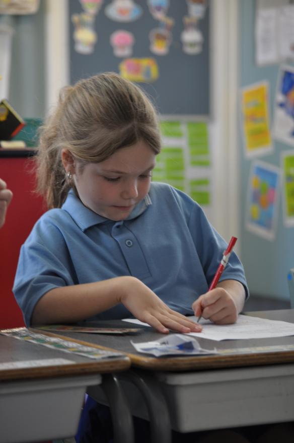 girl writing 