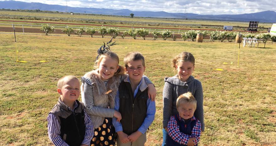 Bush kids all dressed up