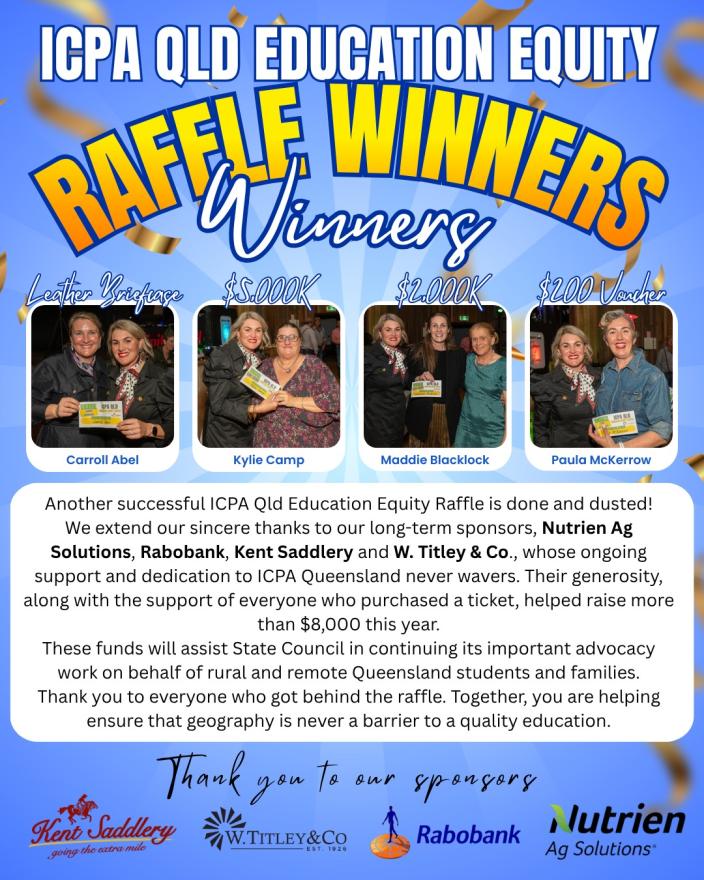 Education Equity Raffle Winners
