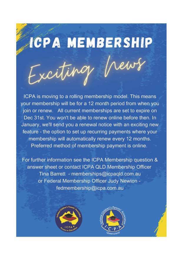 membership flyer with text