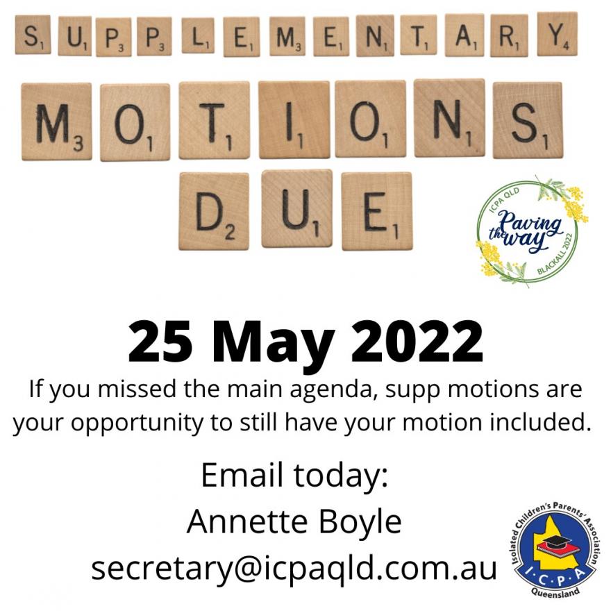 supp motions due