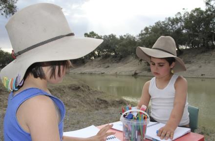 Children at school in outback