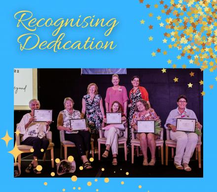 5 of the 7 ICPA NT Members honoured with an Award of Merit at the ICPA NT 40th State Conference 9 March 2022