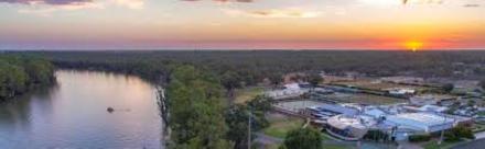 Aerial shot of the river