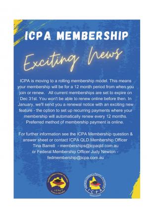 membership flyer with text