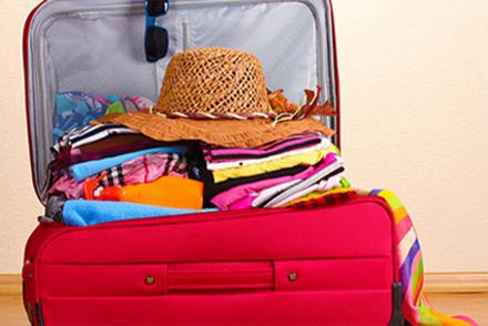suitcase with clothes