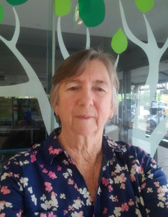 Sue Shotton visiting the local library