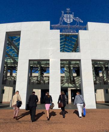 Walking into Parliament House